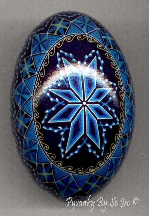 Blue Pussy Willow Duck Ukrainian Easter Egg Pysanky By So Jeo